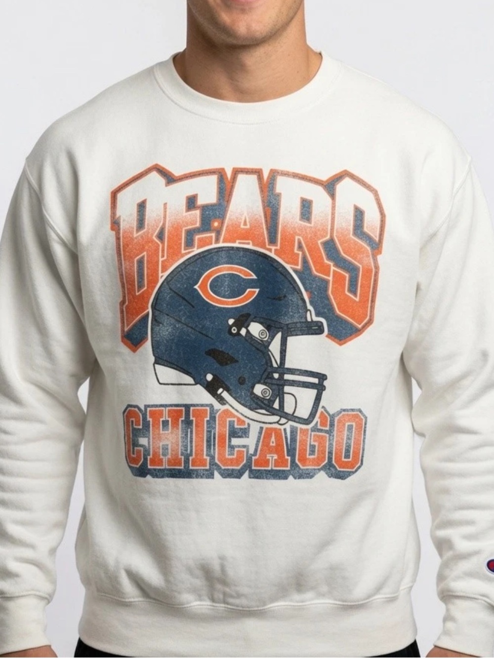Chicago Bears NFL White Champion Athletic Sweatshirt / Crewneck Size Large